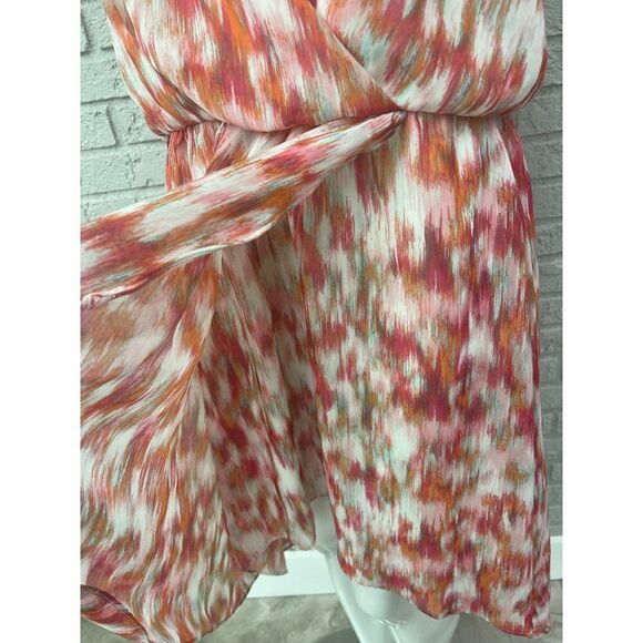 Bisou Bisou Women Sleeveless Multicolored Hi-Low Cut-Out Back Dress Size 16 - Picture 4 of 10